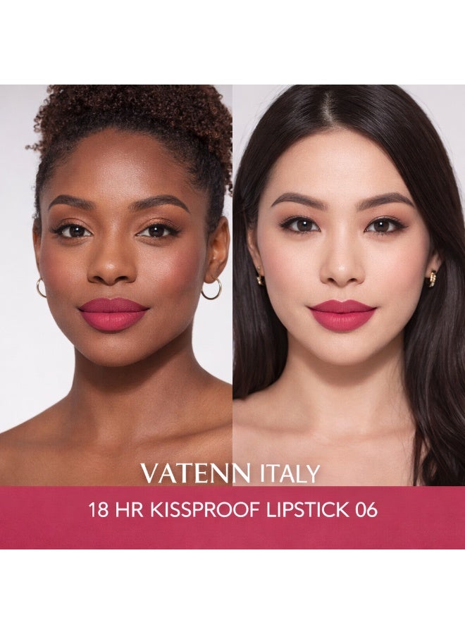 VATENN ITALY 18 Hr Kissproof Lipstick 06 Matte liquid lipstick, Lead-Free ,No Dry Feel, Weightless Feel, Vinyl Ink Kissproof /Lip Lingerie Transfer-Proof, All Day Wear. - Image 2